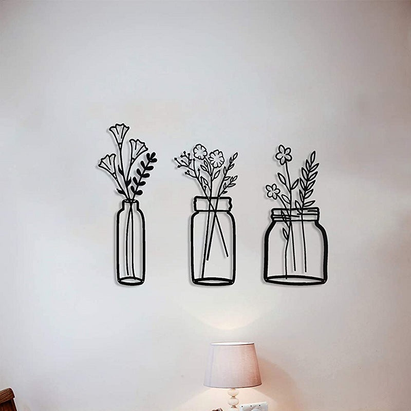 Flower Silhouette Wall Hanging
