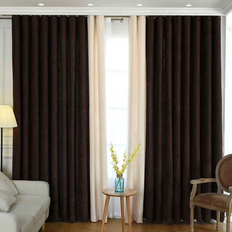 Chenille curtain high shading