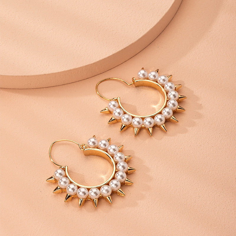 Semicircle Pearl Earrings