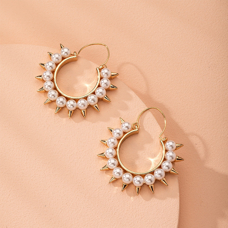 Semicircle Pearl Earrings